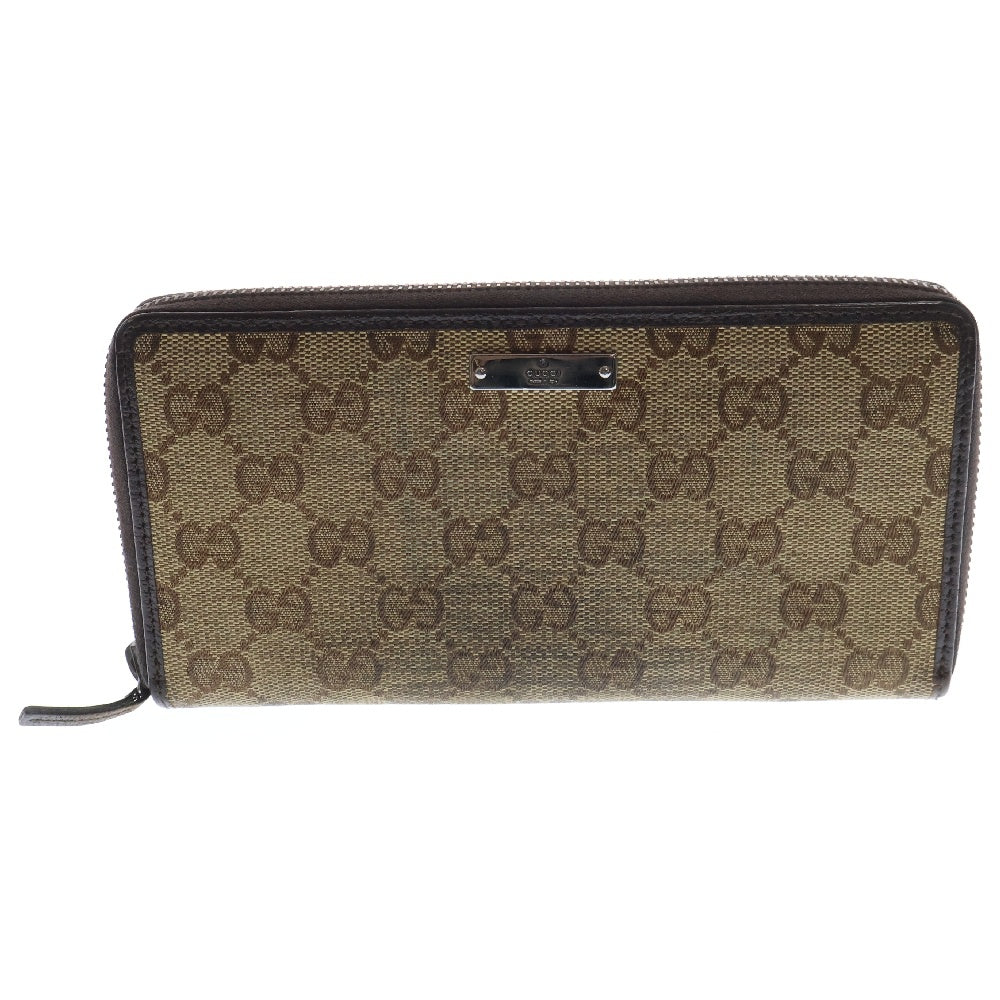 GUCCI(グッチ) GG Canvas Round Zipper Wallet 112724 GGキャンバス ラウンドジップ ウォレット 長財布 ベージュ