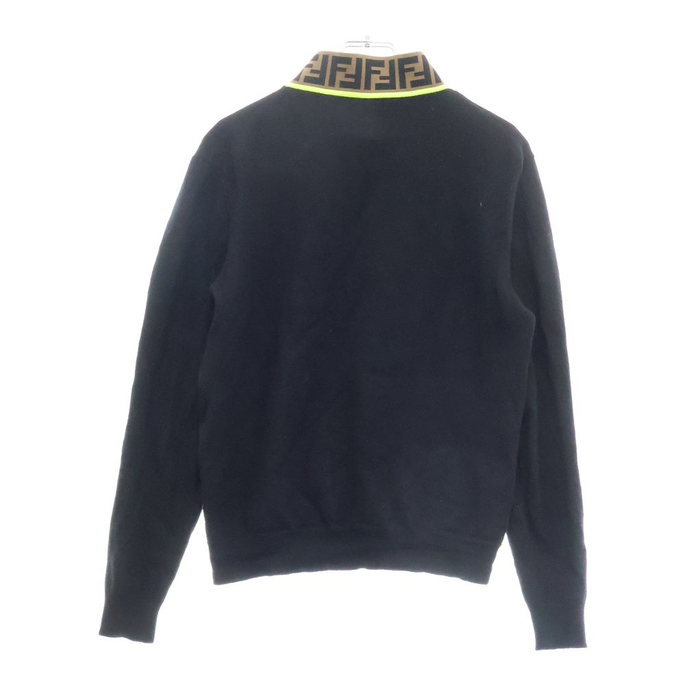 FENDI(フェンディ) FF Logo Sweater FFロゴ ズッカ柄 ハイネックセーター ニット ブラック FZZ411