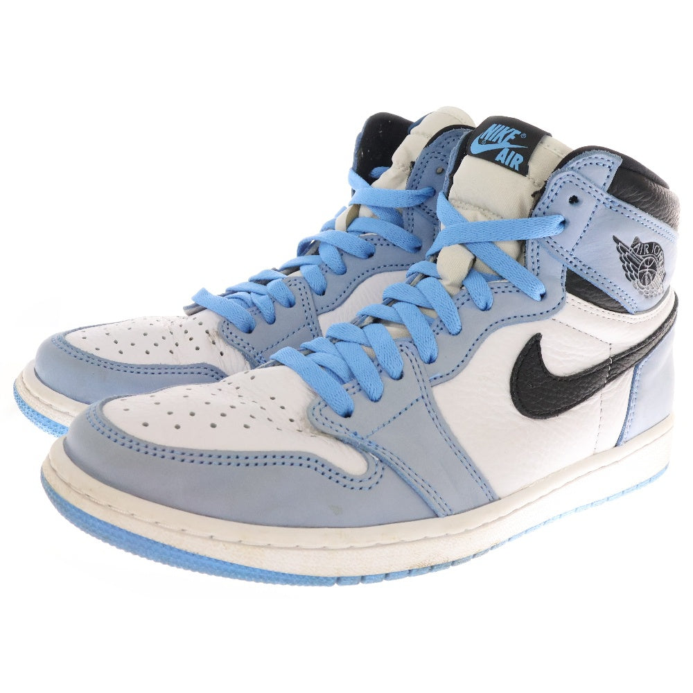 NIKE(ナイキ) AIR JORDAN 1 RETRO HIGH OG UNIVERSITY BLUE エアジョーダン1 レトロ ユニバーシティブルー  ハイカットスニーカー ブルーUS9.5/27,5cm 555088-134