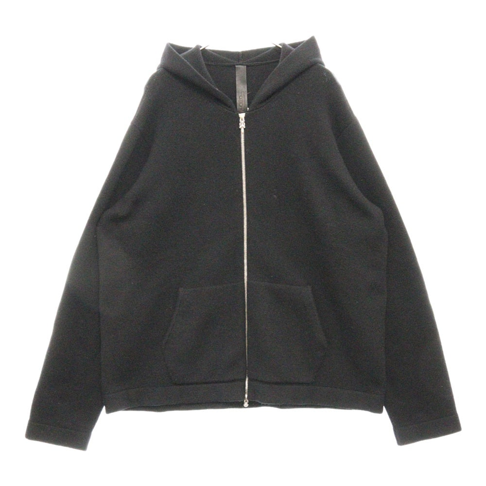 CHROME HEARTS(クロムハーツ) SAILIN ON ZIP HD Cashmere Knit Zipup Hoodie セメタリークロス刺繍 カシミヤニットジップパーカー フーディ ブラック