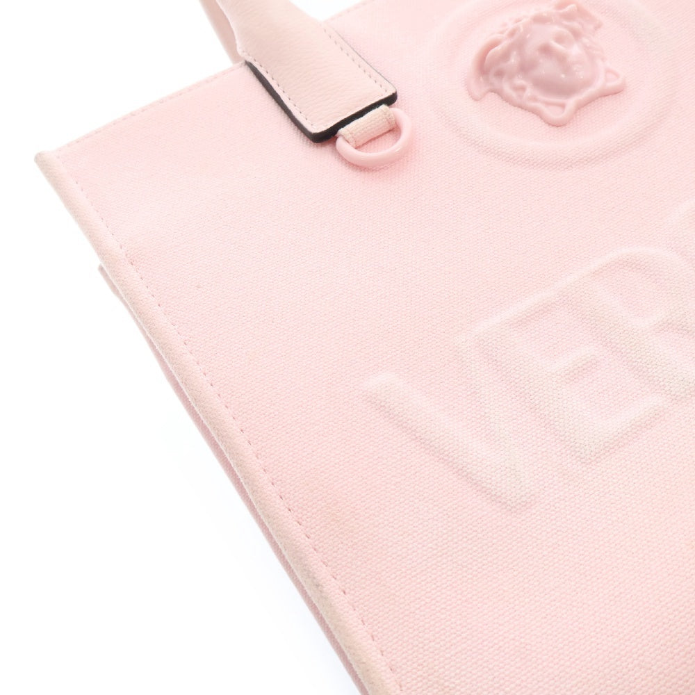 VERSACE(ヴェルサーチ) ラ メドゥーサ スモールキャンバストートバッグ ピンク