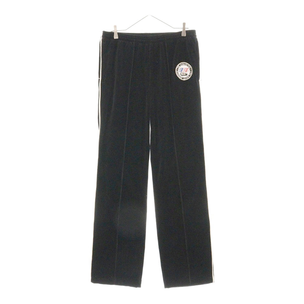 SAINT MICHAEL(セントマイケル) 25SS × LASTMAN LM__TRACK VELOUR PANTS ベロアトラックパンツ ブラック SM-HR8-0000-C35