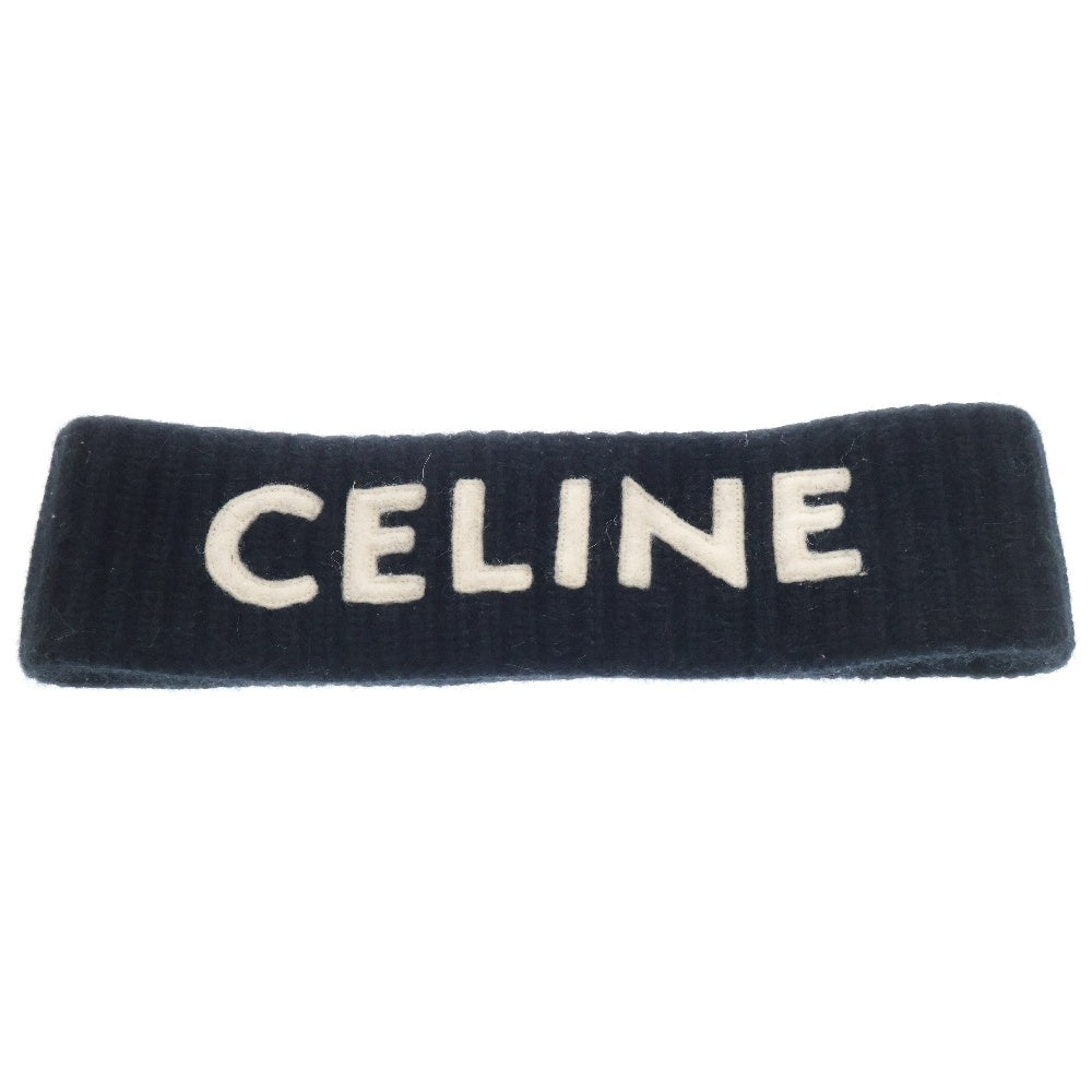 CELINE(セリーヌ) Logo Patch Hair Band 2A42R230O ロゴ ワッペン ヘアバンド ブラック