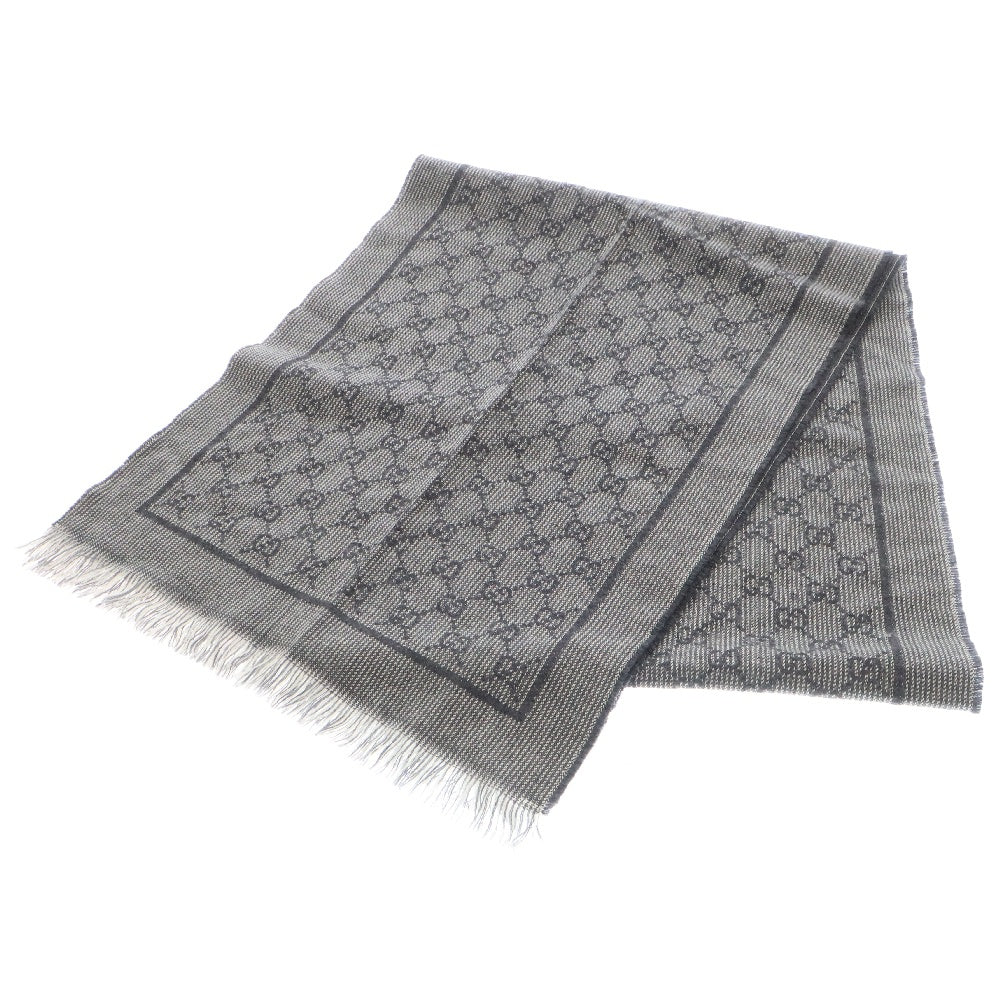 GUCCI(グッチ) GG Logo Stole 351786 4G200 1477 GGロゴ ストール マフラー グレー