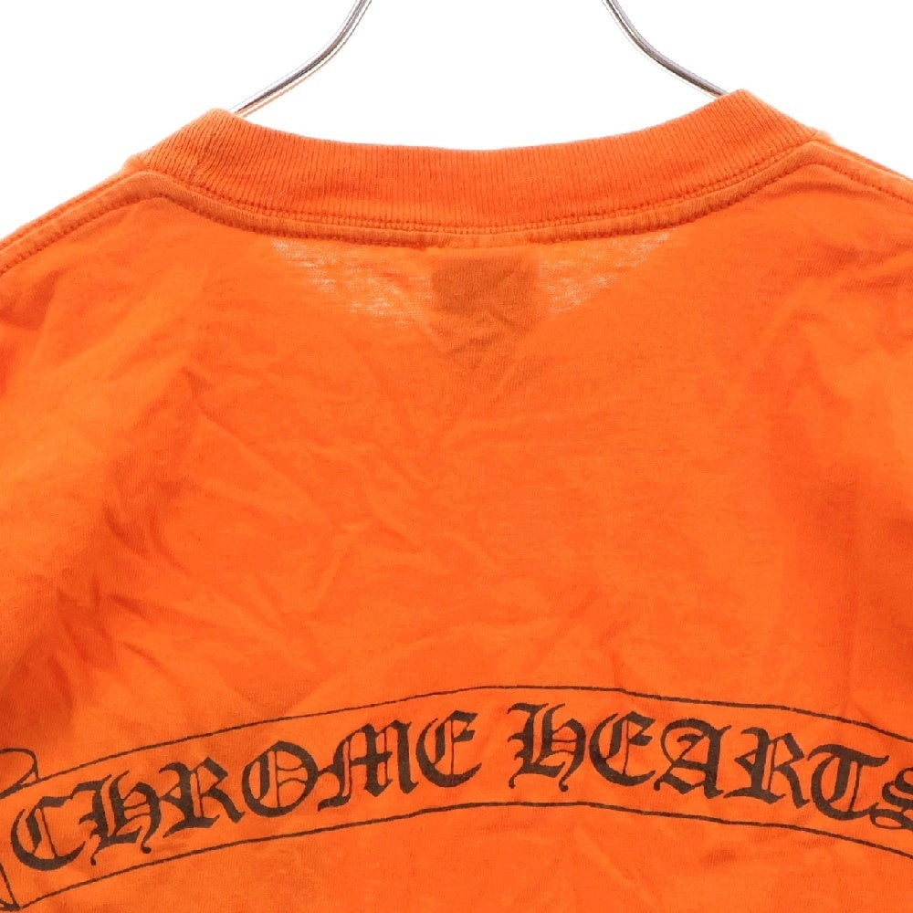 CHROME HEARTS(クロムハーツ) OLD Scroll Tee オールドモデル ロゴ バックスクロールラベル 半袖Tシャツ カットソー オレンジ