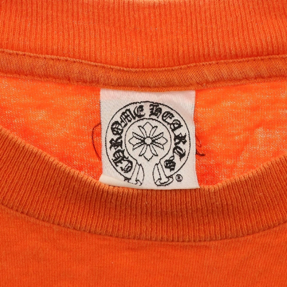 CHROME HEARTS(クロムハーツ) OLD Scroll Tee オールドモデル ロゴ バックスクロールラベル 半袖Tシャツ カットソー オレンジ