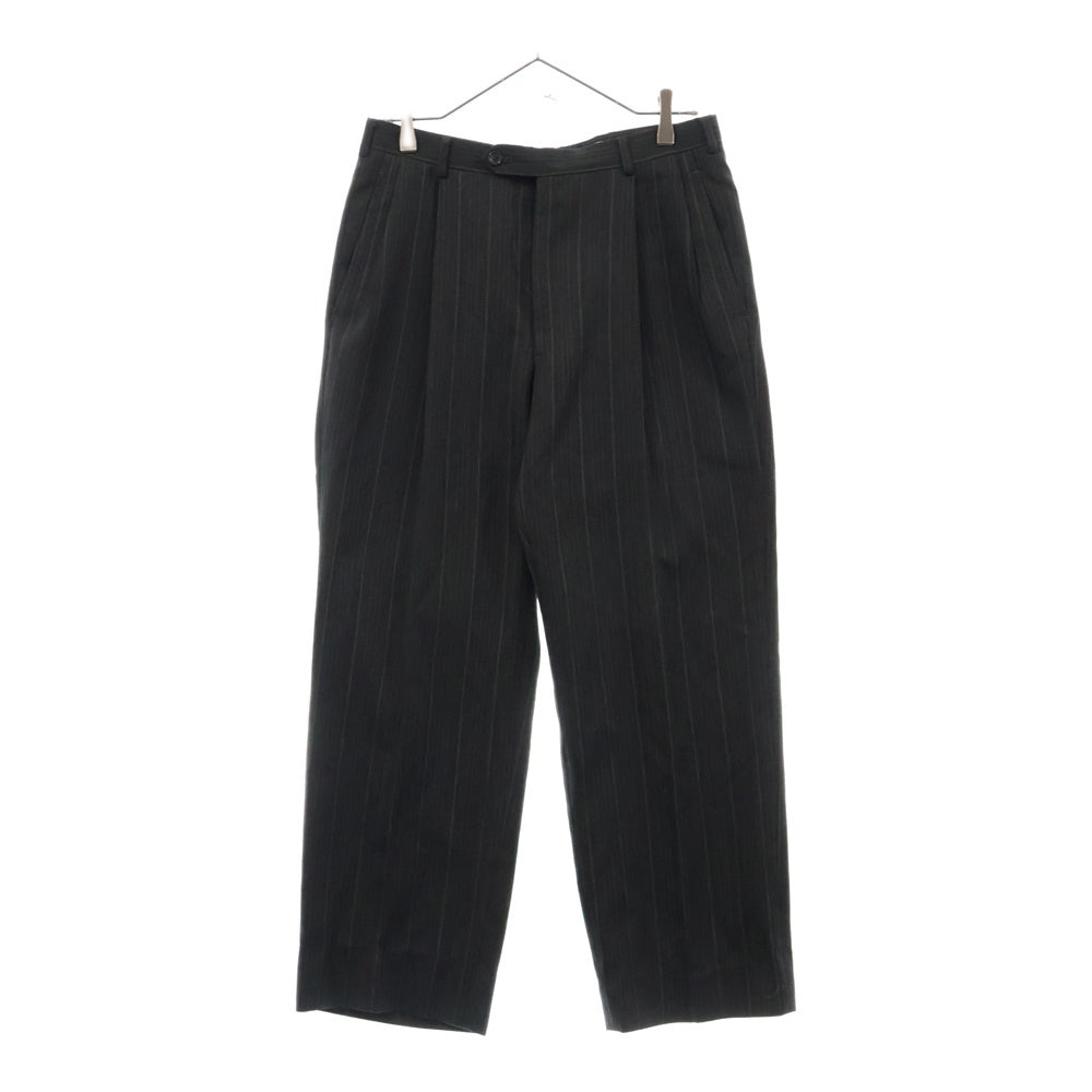 Christian Dior MONSIEUR(クリスチャンディオールムッシュ) 90s VINTAGE ヴィンテージ 2タック入りストライプスラックスパンツ グレー W31/L27