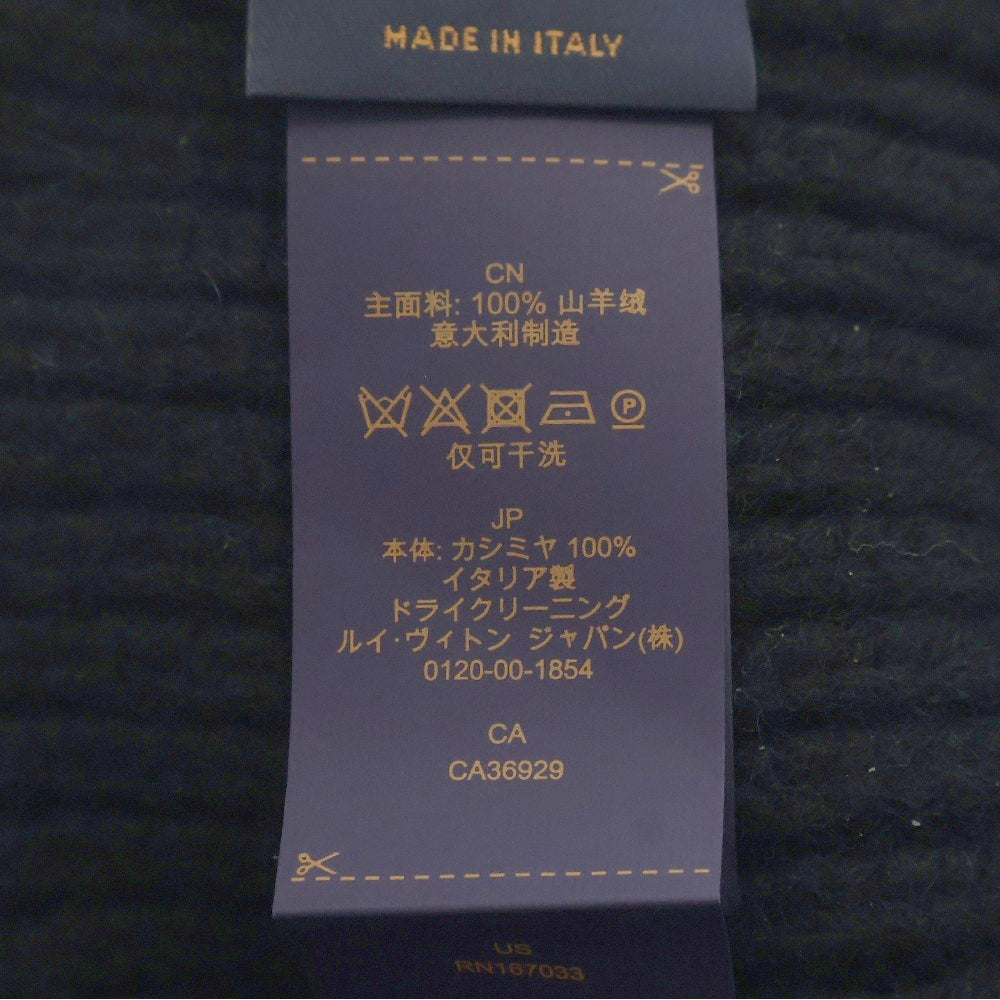 LOUIS VUITTON(ルイヴィトン) ビーニー LVアヘッド 1.1S00 帽子 カシミヤ ブラック MP3246