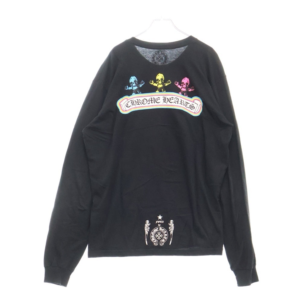 CHROME HEARTS(クロムハーツ) FOTI Rainbow Scroll Logo L/S TEE フォティ レインボー スクロール ロゴ クルーネック長袖Tシャツカットソー ロングスリーブ ロンT