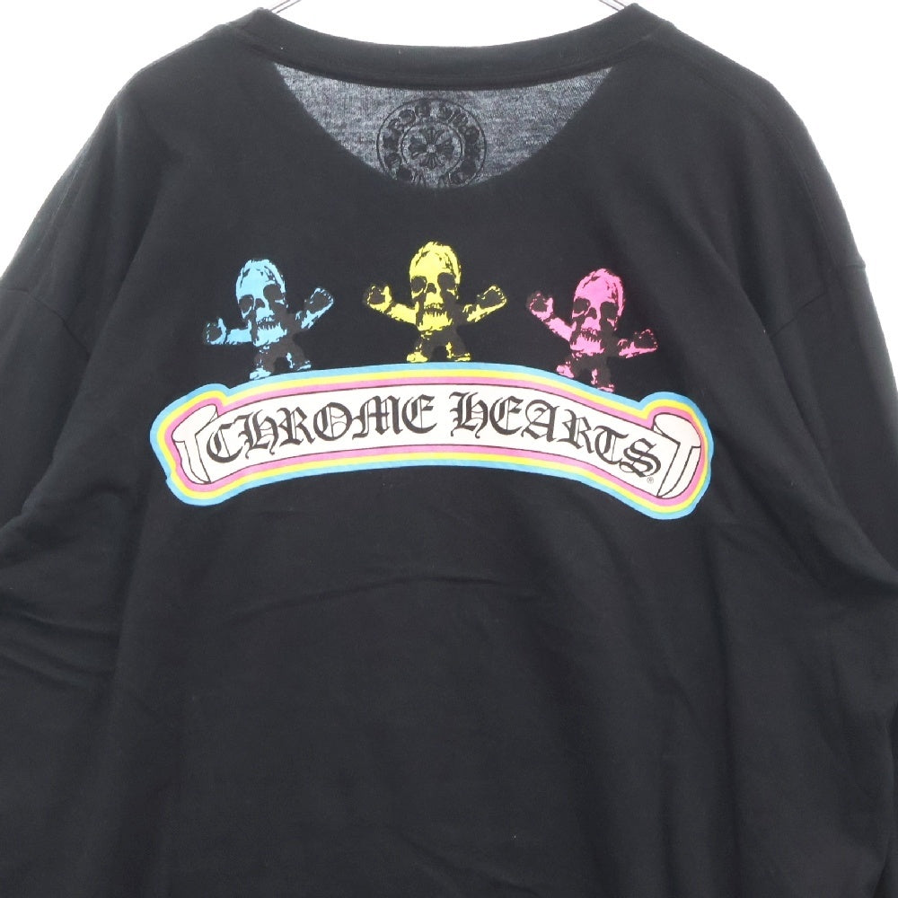 CHROME HEARTS(クロムハーツ) FOTI Rainbow Scroll Logo L/S TEE フォティ レインボー スクロール ロゴ クルーネック長袖Tシャツカットソー ロングスリーブ ロンT