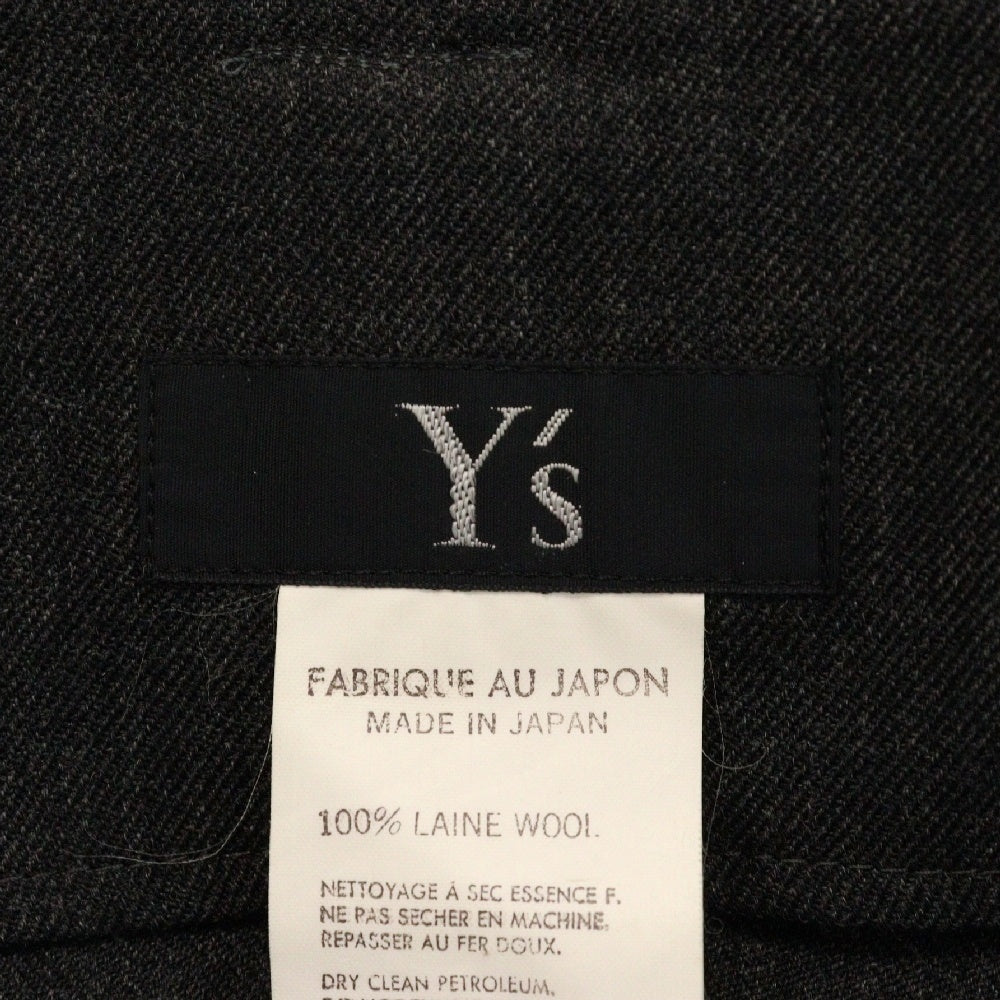 Y's(ワイズ) Wool Wide Slit Long Skirt ウールワイドスリット共布ベルト付きロングスカート グレーYL-S54-112 レディース