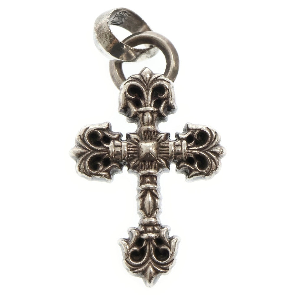 CHROME HEARTS(クロムハーツ) FILIG CROSS-XSM W BALE フィリグリークロスXSベイル wベイル ネックレストップ シルバー BCA262