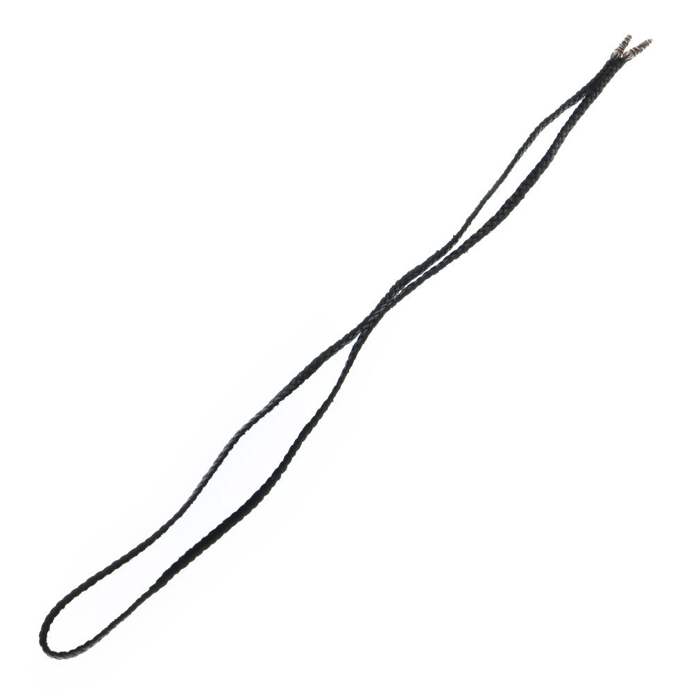 CHROME HEARTS(クロムハーツ) LEATHER BRAID SCROLL ネックレス レザーブレイドネックレス ブラック/シルバー BCA377