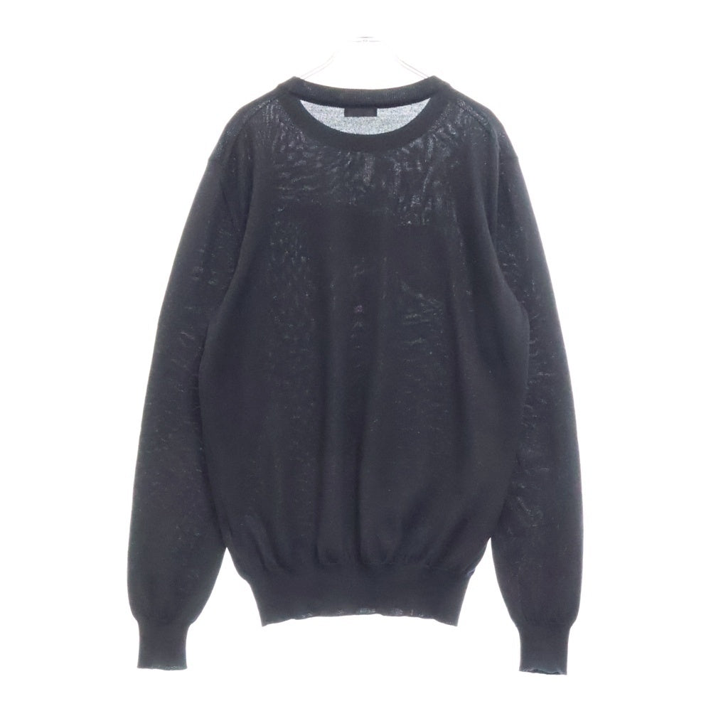 DIOR(ディオール) 19AW Logo Patch Sweater 933M614AT048 ロゴ パッチ クルーネックニットセーター ブラック