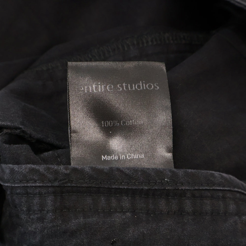 entire studios(エンタイア スタジオ) ナイロン カーゴパンツ ブラック ES2395 PO047