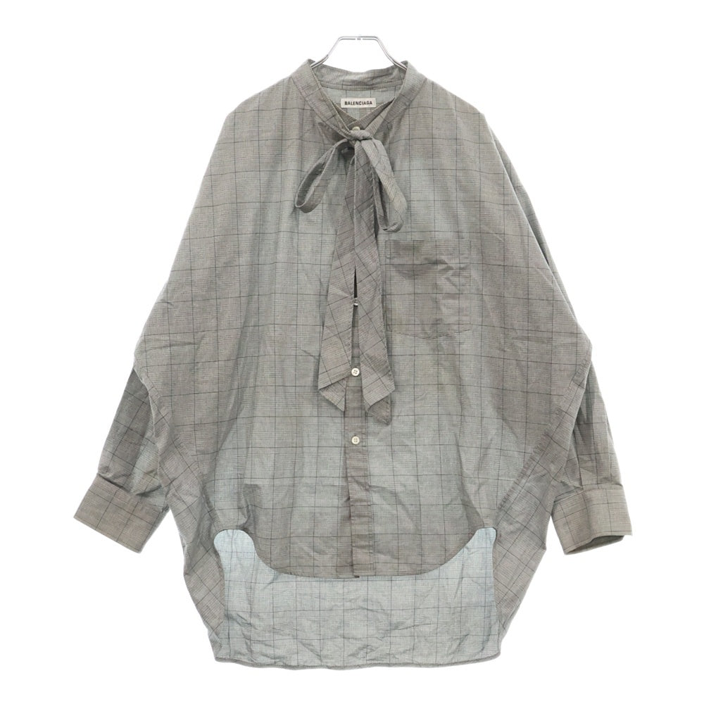 BALENCIAGA(バレンシアガ) 19SS バックロゴニュースイング長袖シャツ グレー 520497 TGM19
