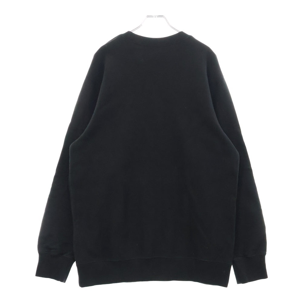 MONCLER GENIUS(モンクレール ジーニアス) MAGLIA GIROCOLLO ラインストーンロゴスウェットトレーナー ブラック F20928G72340