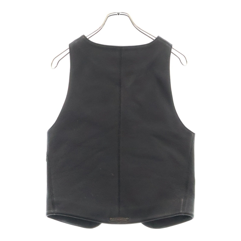 CHROME HEARTS(クロムハーツ) CLASSC 2B LTHR クラシック クロスボール レザーベスト クロスパッチカスタム ブラック
