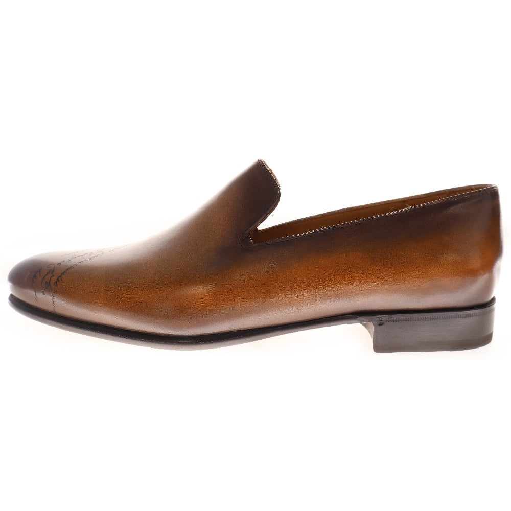 Berluti(ベルルッティ) CURSIVE GALET SCRITTO LOAFER カーシヴ ガレ スクリット レザースリッポン ブラウン