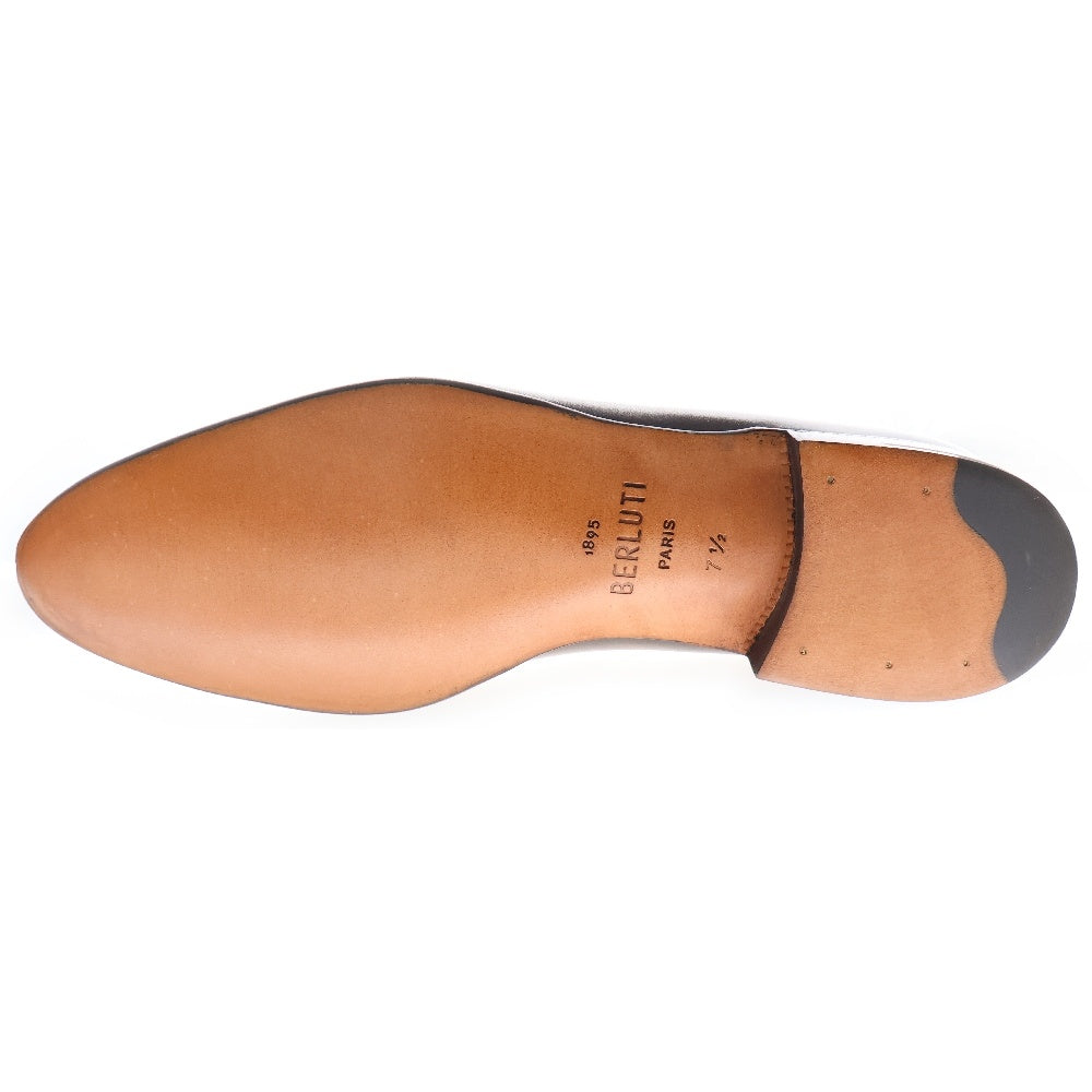 Berluti(ベルルッティ) CURSIVE GALET SCRITTO LOAFER カーシヴ ガレ スクリット レザースリッポン ブラウン