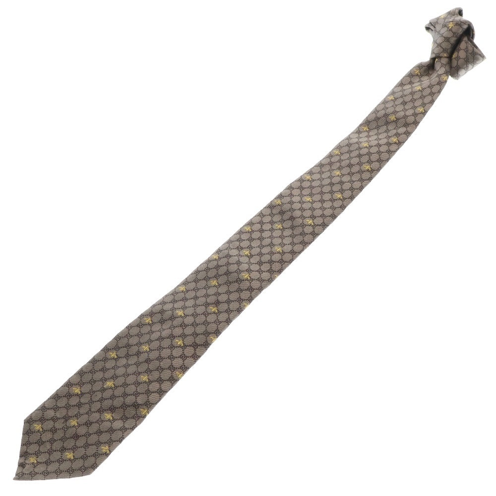 GUCCI(グッチ) GG Bee Silk Tie 545078 4E002 GGビー シルク ネクタイ ブラウン