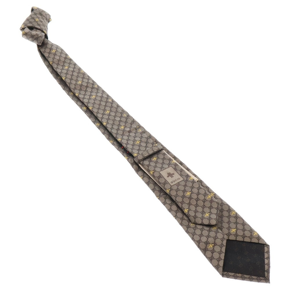 GUCCI(グッチ) GG Bee Silk Tie 545078 4E002 GGビー シルク ネクタイ ブラウン