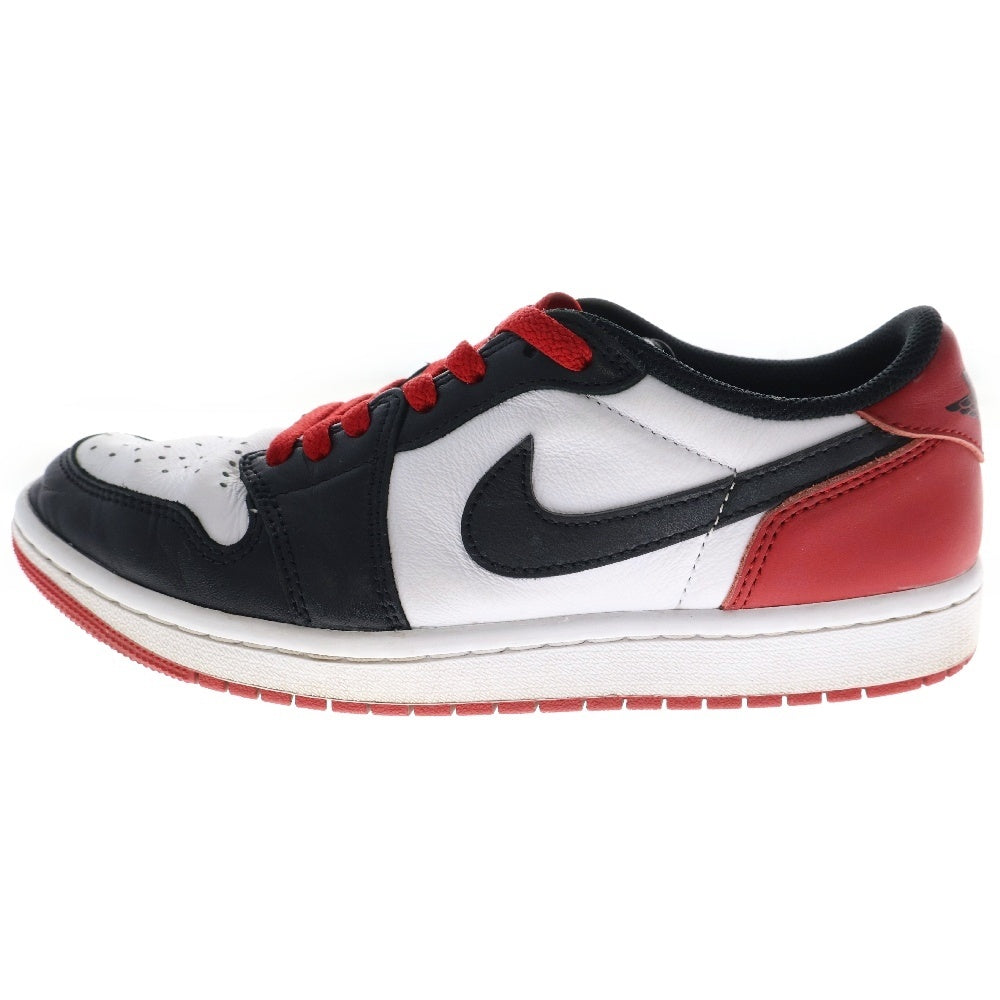 NIKE(ナイキ) AIR JORDAN 1 RETRO LOW OG BLACK TOE CZ0790-106 エアジョーダン1 ブラックトゥ レースアップ ローカットスニーカー ホワイト/ブラック/レッド US8/26cm
