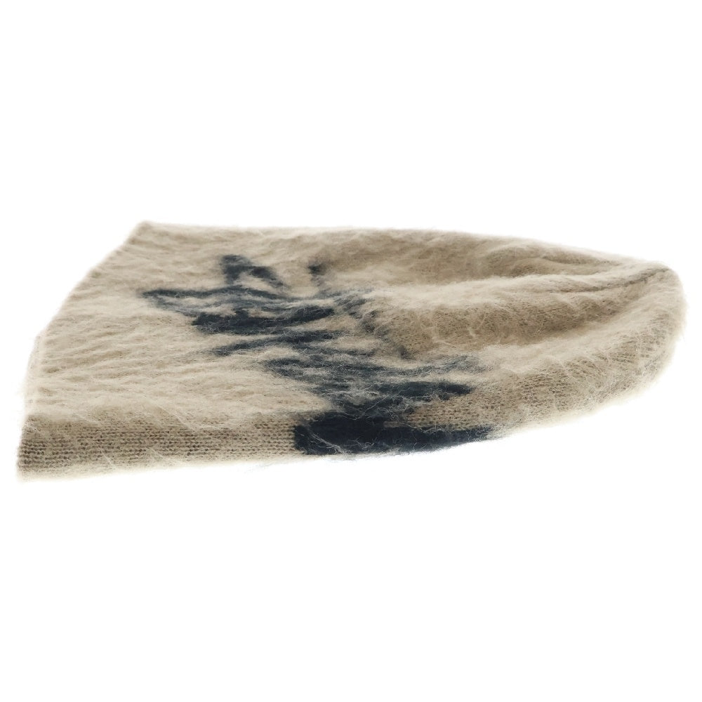STUSSY(ステューシー) SKULLCAP BRUSHED OUT STOCK 1321191 ブラッシュドニットスカルキャップ ビーニー カーキ