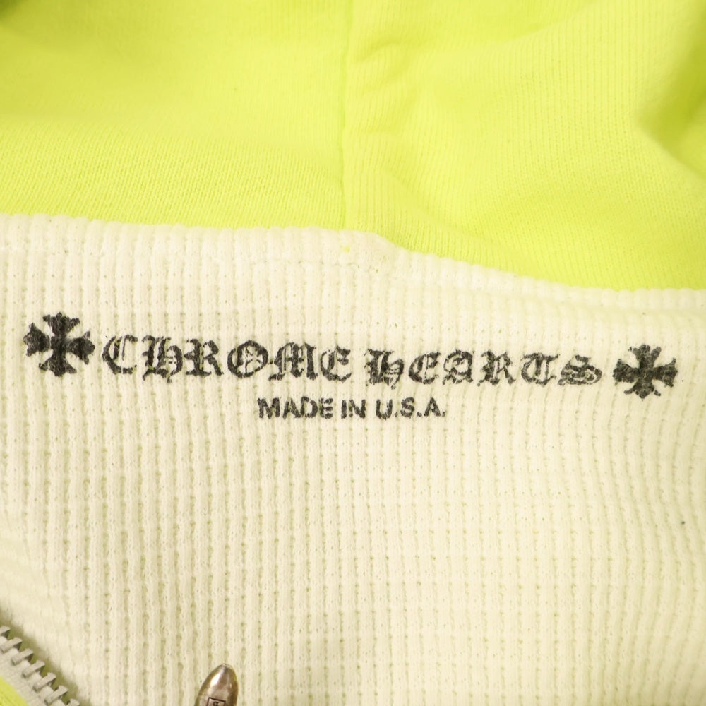 CHROME HEARTS(クロムハーツ) ×MATTY BOY PPO CHAIN GAME ×マッティボーイ チェーンゲーム 裏地サーマル ジップアップ フーデッド スウェットパーカー イエロー