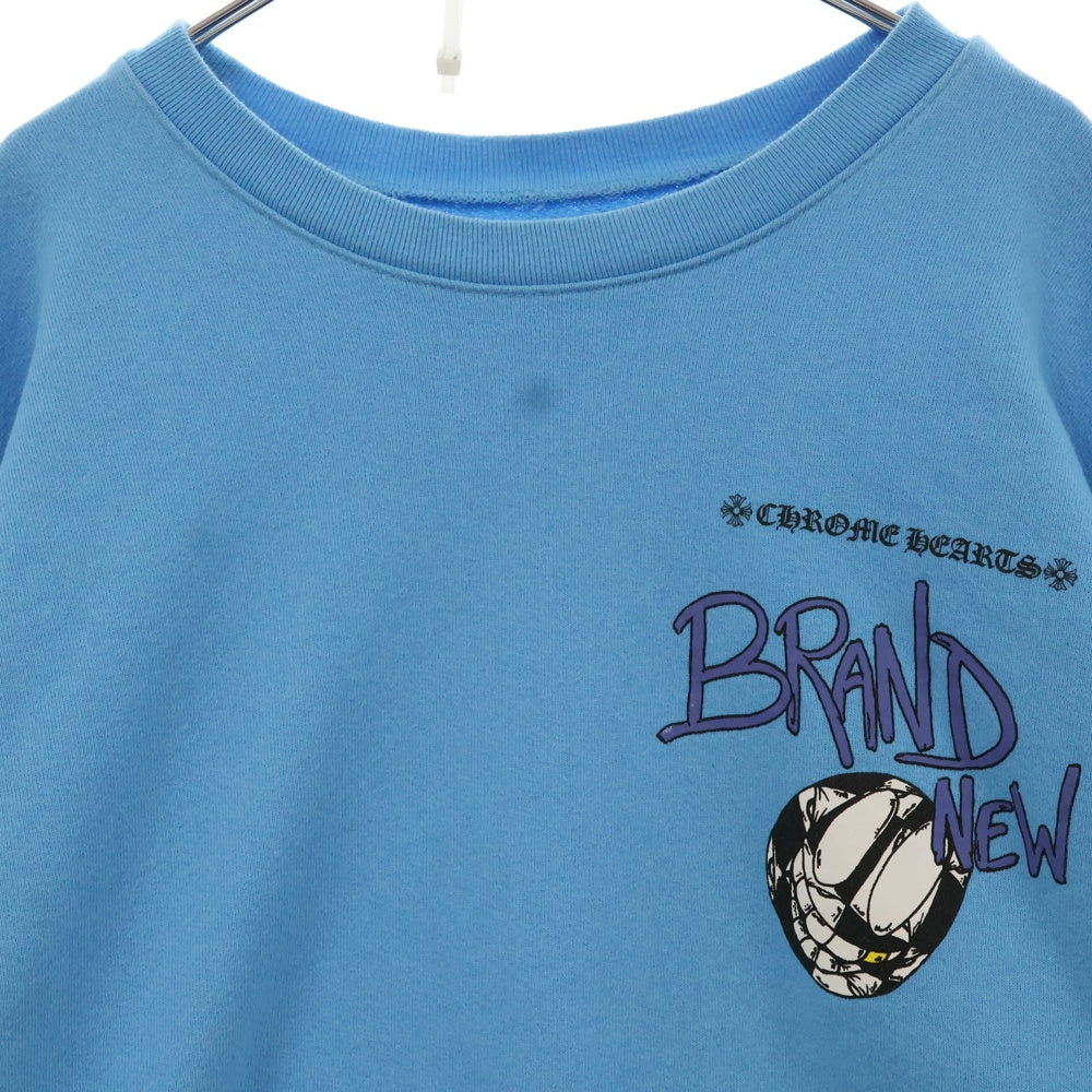 CHROME HEARTS(クロムハーツ) MATTY BOY PPO BRAIN NEW SWTSHRT マッティボーイ ブレインニュー クルーネック長袖スウェットトレーナー ブルー