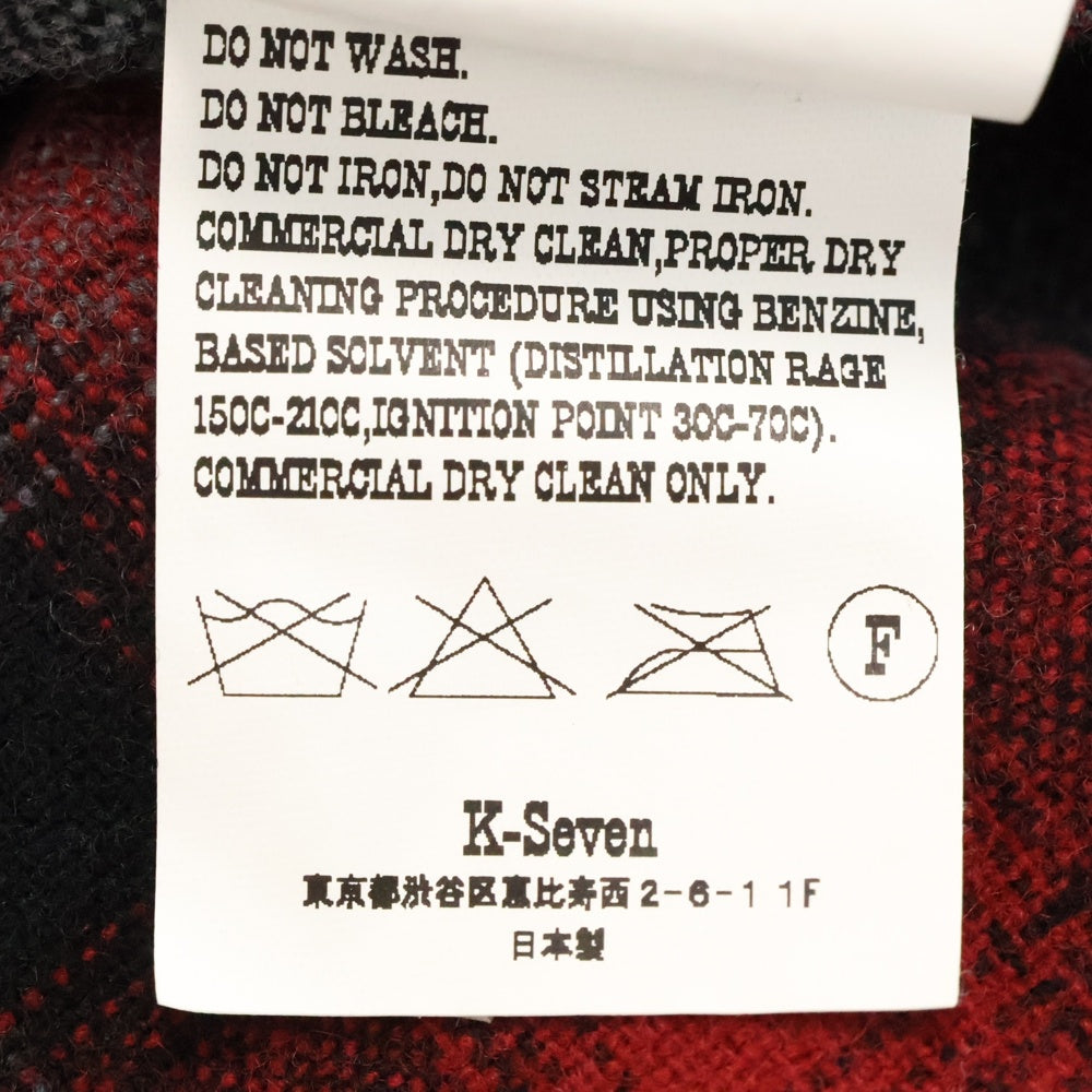 TENDERLOIN(テンダーロイン) 08AW T-Wool Check Shirt ウール 長袖チェックシャツ レッド/ブラック