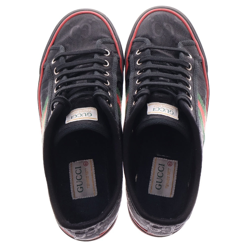GUCCI(グッチ) 1977 tennis sneaker GG柄キャンバス テニス ローカットスニーカー シューズ ブラック