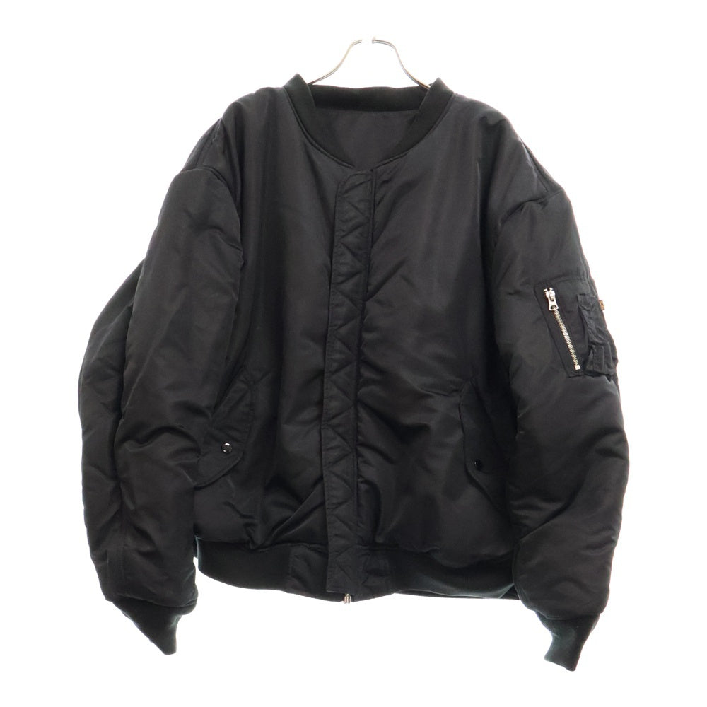 VETEMENTS(ヴェトモン) 18AW ×ALPHA INDUSTRIES MA-1 アルファ オーバーサイズフライトジャケット ブラック MAH19JA204