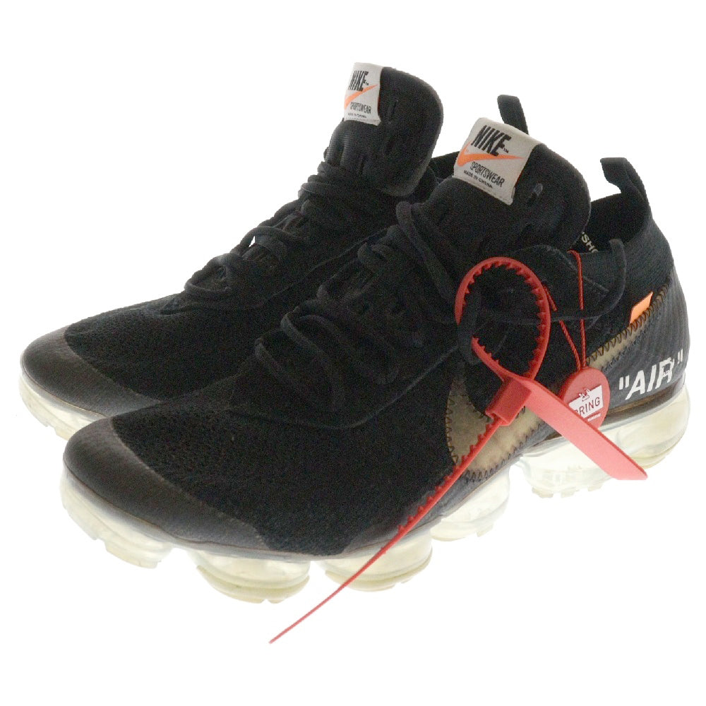 NIKE(ナイキ) × OFF-WHITE THE 10 AIR VAPORMAX FK オフホワイト ザテン エアヴェイパーマックス フライニット ローカットスニーカー ブラック US10/28cm AA3831-002