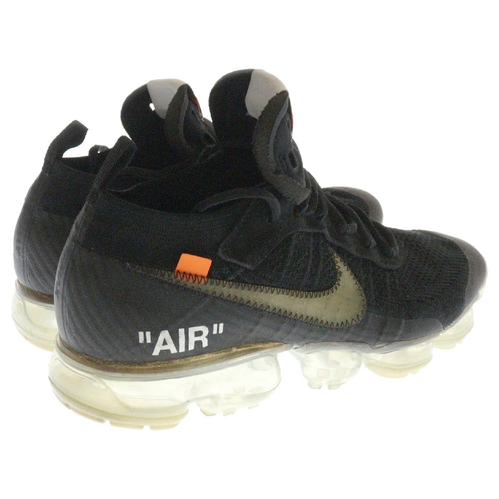 NIKE(ナイキ) × OFF-WHITE THE 10 AIR VAPORMAX FK オフホワイト ザテン エアヴェイパーマックス フライニット ローカットスニーカー ブラック US10/28cm AA3831-002