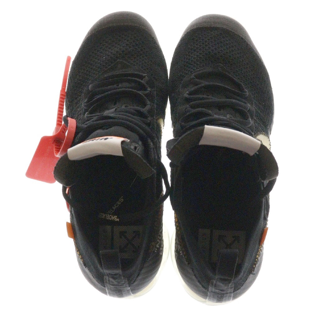 NIKE(ナイキ) × OFF-WHITE THE 10 AIR VAPORMAX FK オフホワイト ザテン エアヴェイパーマックス フライニット ローカットスニーカー ブラック US10/28cm AA3831-002