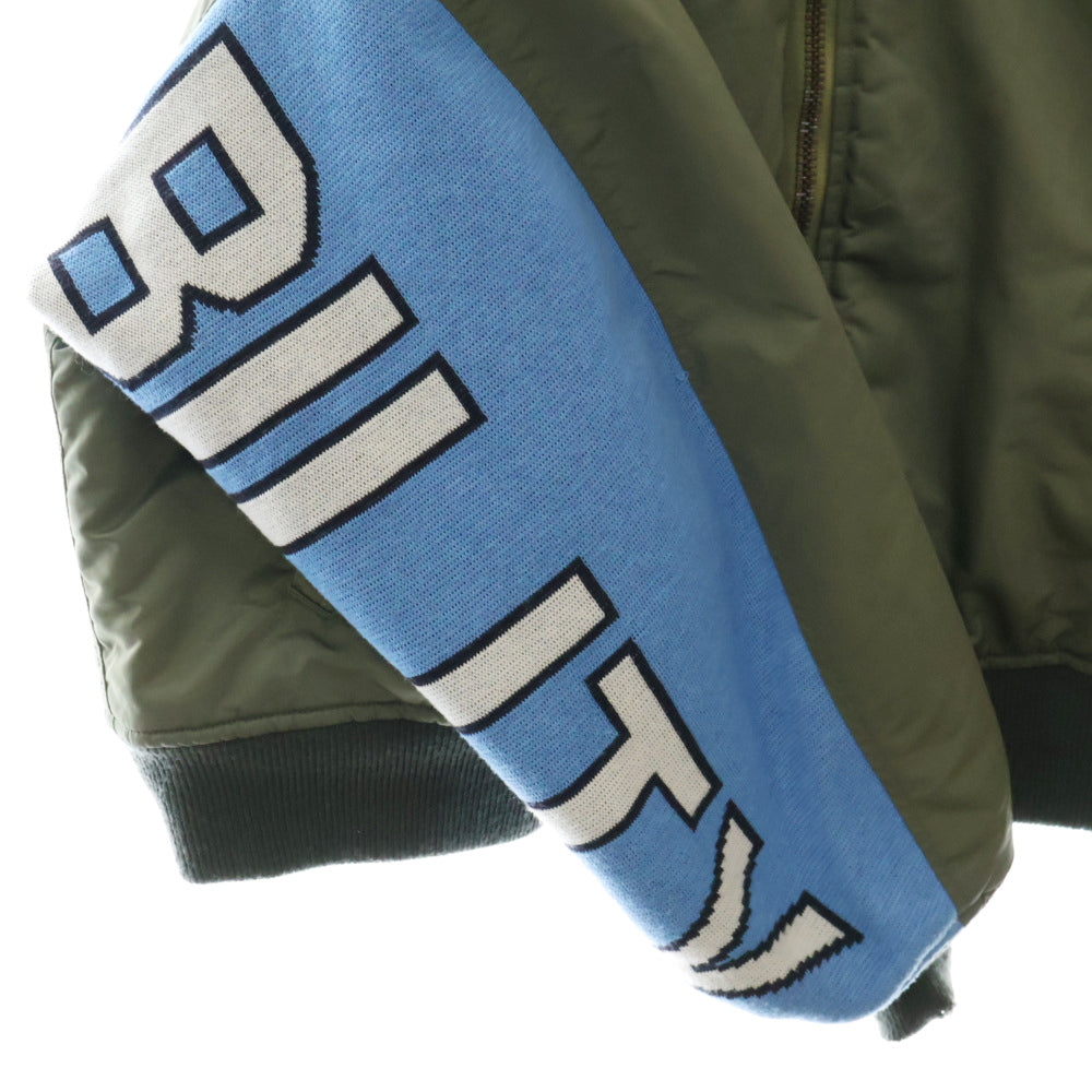 SAINT MICHAEL(セントマイケル) 24AW MA-1 DAMAGE 再構築ダメージ加工フライトジャケット カーキ SM-YS1-0000-064