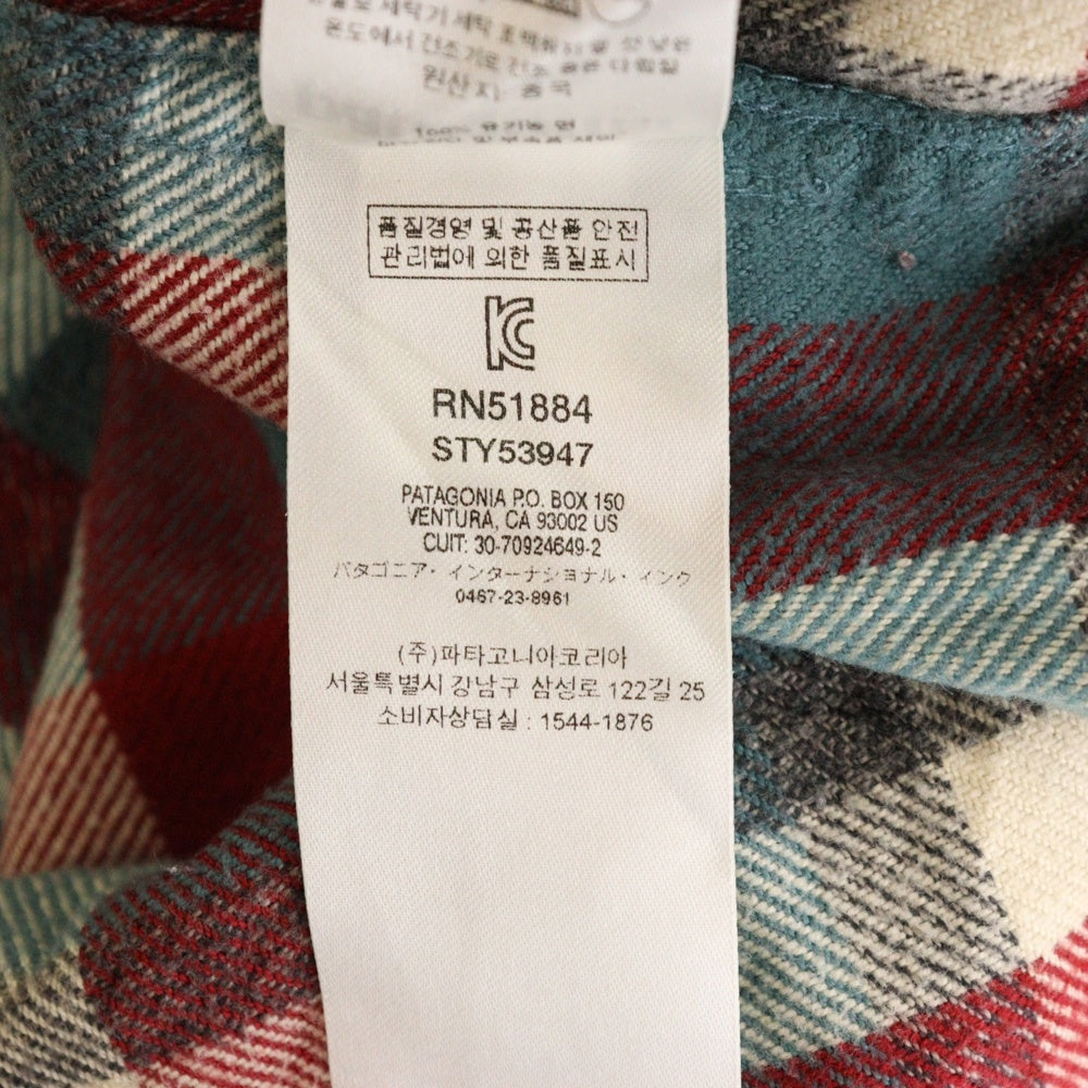 PATAGONIA(パタゴニア) L/S Fjord Flannel Shirt フィヨルドフランネル長袖シャツ レッド/ブルー/ホワイト 53947