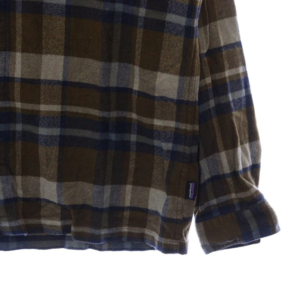 PATAGONIA(パタゴニア) L/S Fjord Flannel Shirt フィヨルドフランネル長袖シャツ ブルー/ブラウン 53947