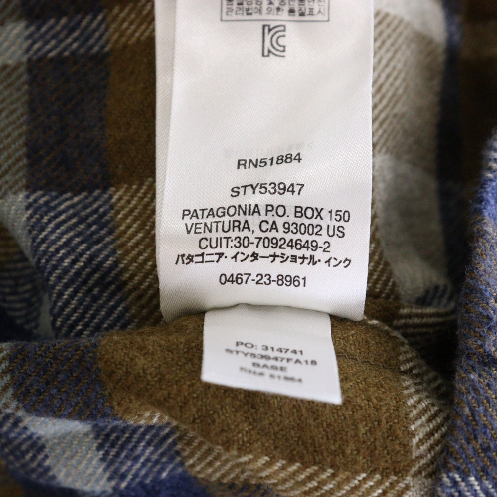 PATAGONIA(パタゴニア) L/S Fjord Flannel Shirt フィヨルドフランネル長袖シャツ ブルー/ブラウン 53947