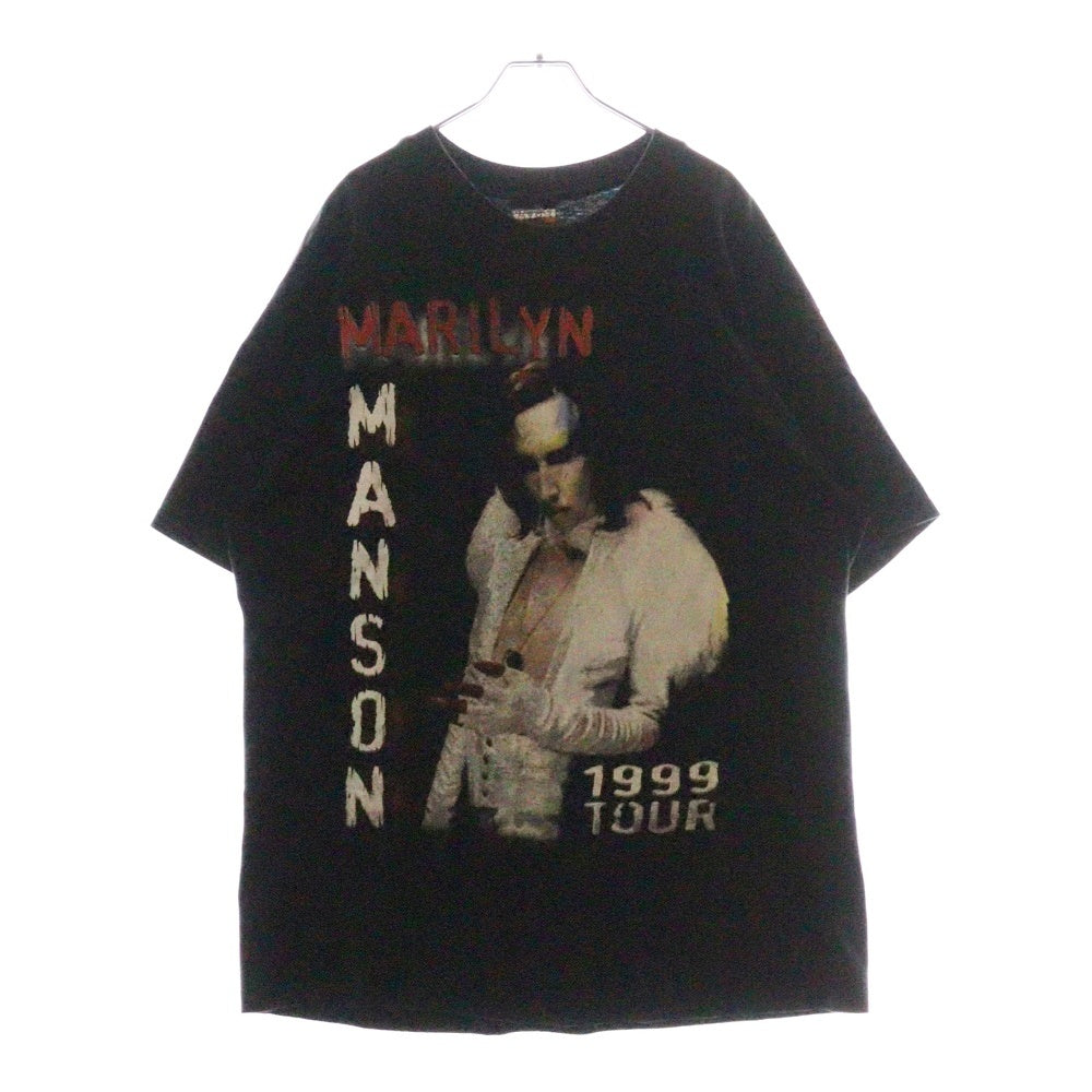VINTAGE(ヴィンテージ) MARILYN MANSON MONSTER MAGNET FITS T-Shirts Hanesタグ マリリンマンソン モンスターマグネット クルーネック半袖Tシャツカットソー ブラック