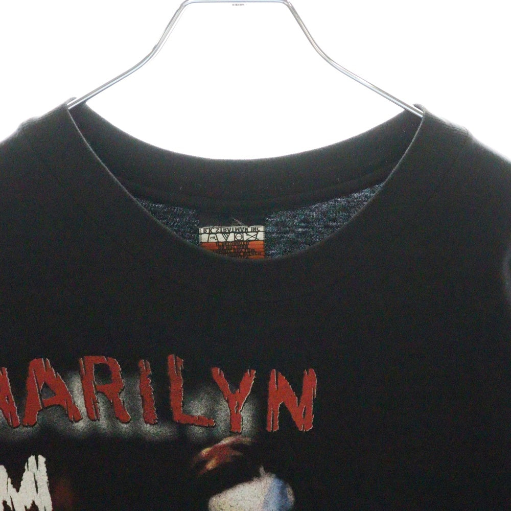 VINTAGE(ヴィンテージ) MARILYN MANSON MONSTER MAGNET FITS T-Shirts Hanesタグ マリリンマンソン モンスターマグネット クルーネック半袖Tシャツカットソー ブラック