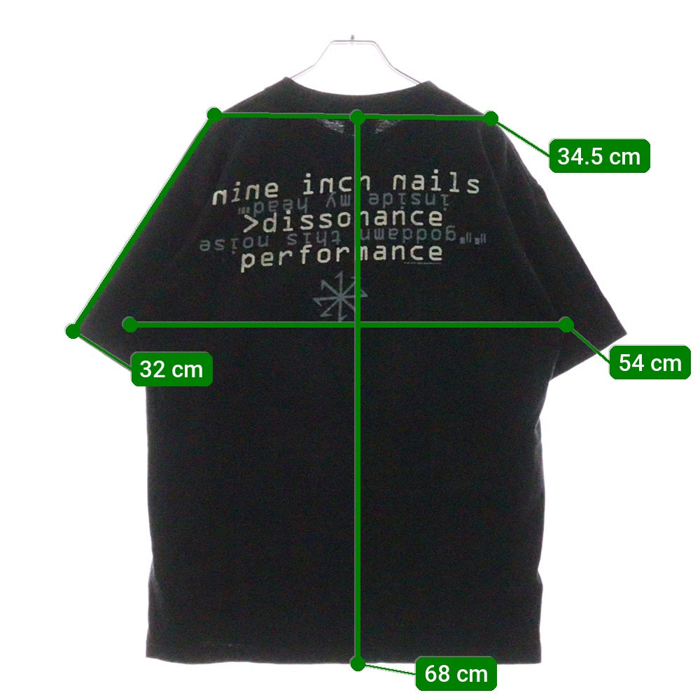VINTAGE(ヴィンテージ) 90s Nine Inch Nails Dissonance Tour 1995 ヴィンテージ All Sportタグ ナインインチネイルズ ディソナンス ツアー クルーネック半袖Tシャツ ブラック