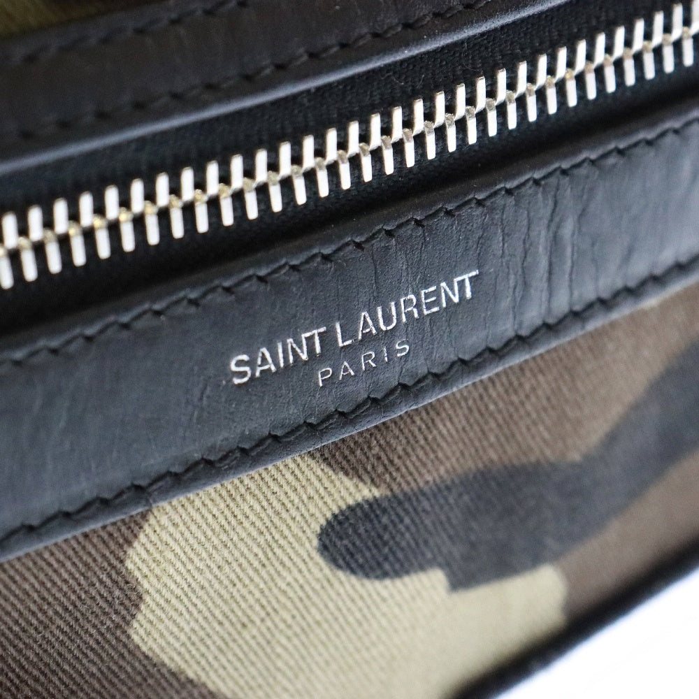 SAINT LAURENT PARIS(サンローランパリ) Camouflage Canvas Multi Patch City Backpack カモフラージュ キャンバス マルチパッチシティー バックパック リュックサック カーキ 437087