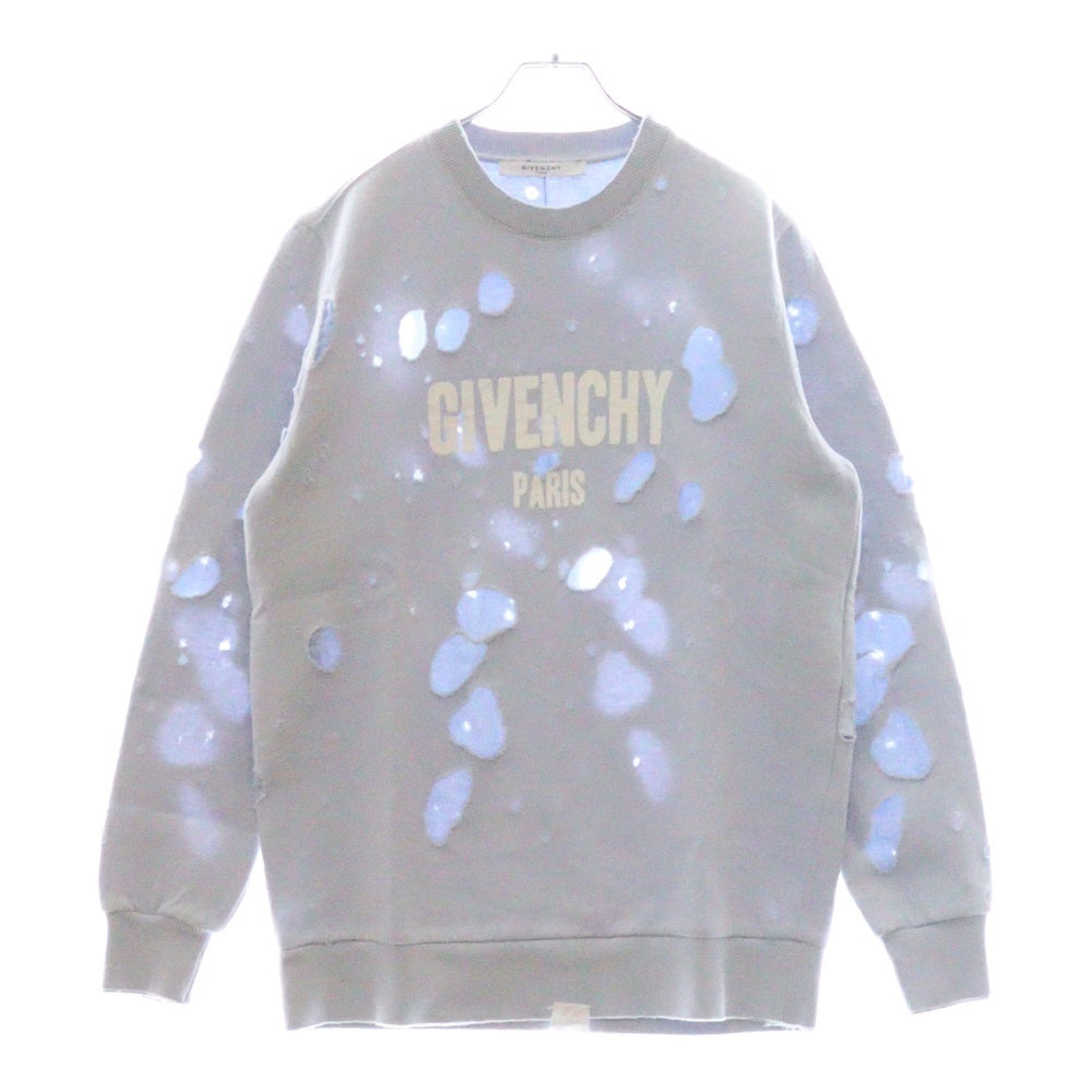 GIVENCHY(ジバンシィ) Destroyed Logo Cotton-jersey Sweatshirt