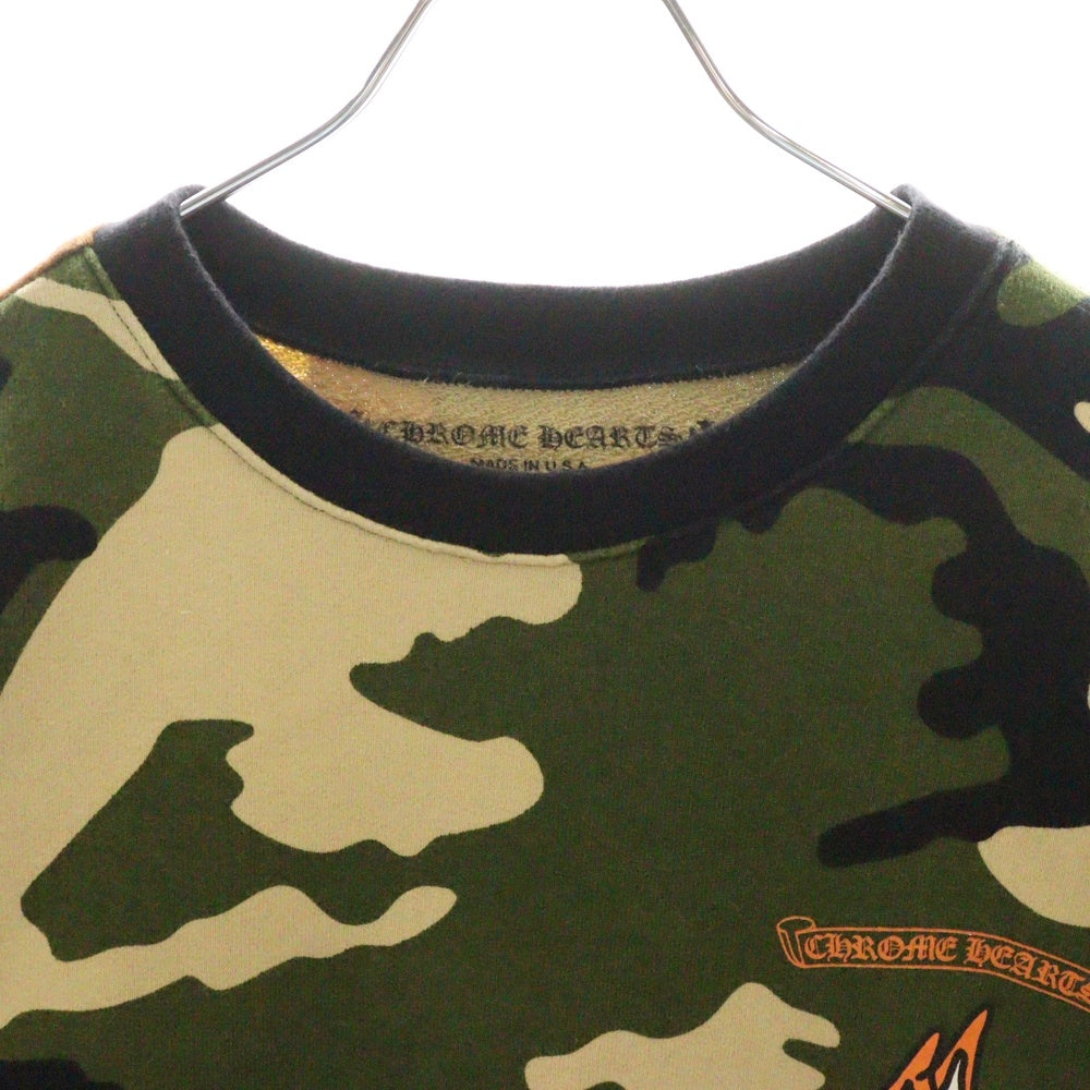 CHROME HEARTS(クロムハーツ) 22SS×MATTY BOY PPO CAUTION SWTSHRT マッティボーイ カモフラージュ スウェットトレーナー カーキ