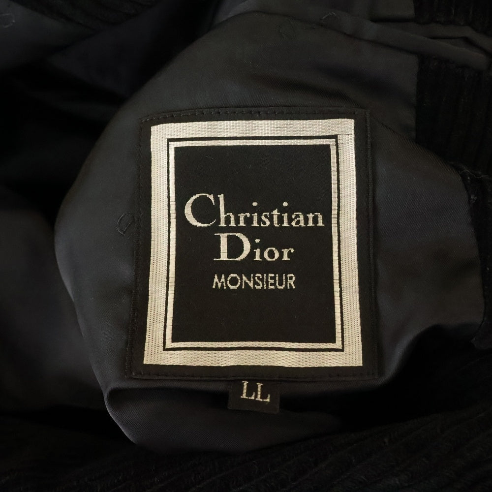 Christian Dior MONSIEUR(クリスチャンディオールムッシュ) 3B コーデュロイ テーラードジャケット ブラック BSS-1401-51