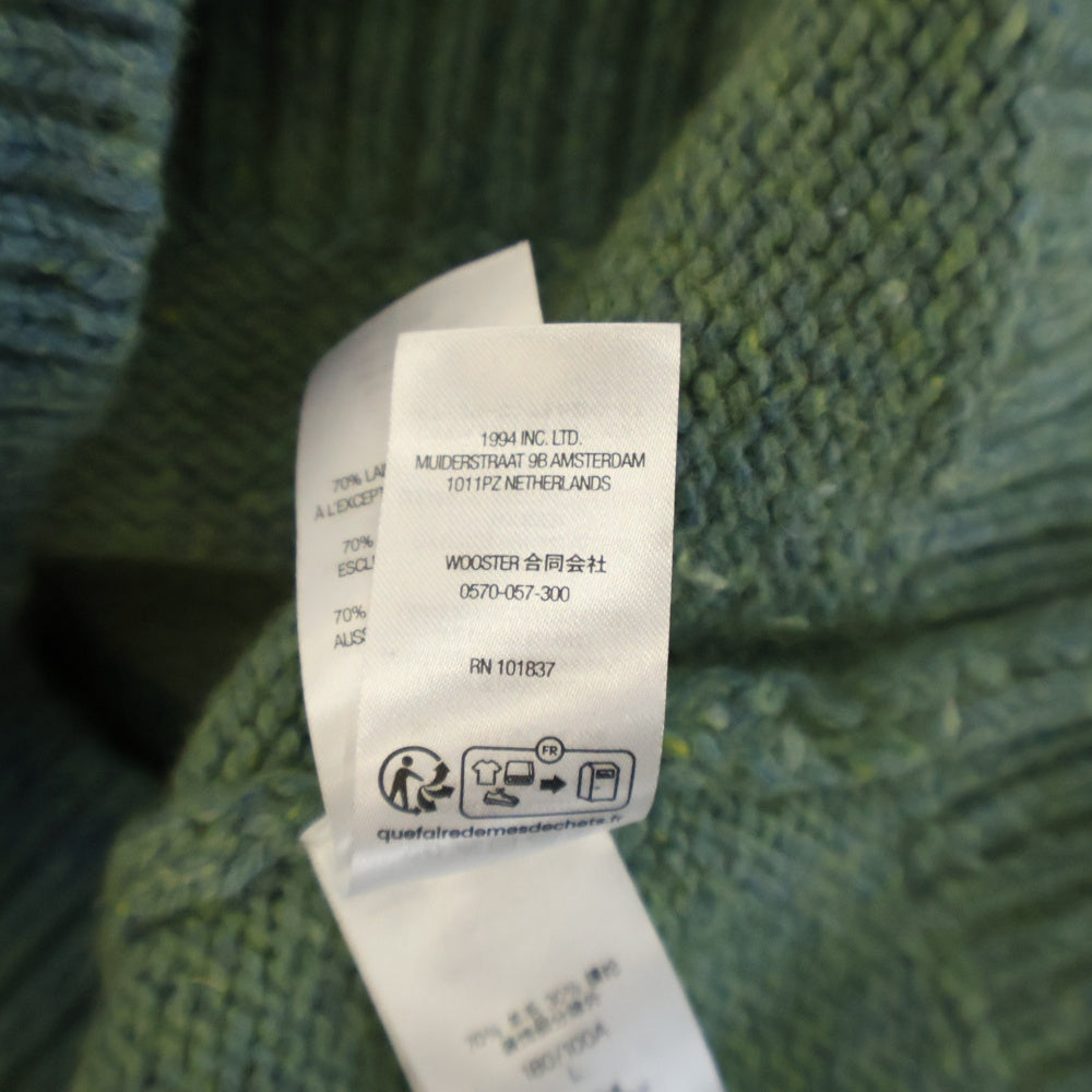 SUPREME(シュプリーム) 24AW Flocked Logo Sweater フロックド ロゴ クルーネックニットセーター グリーン