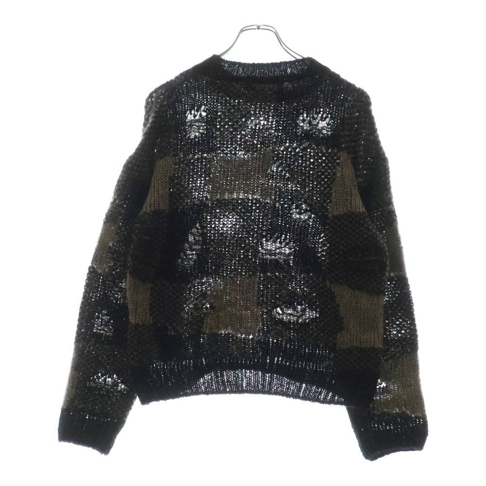 OUR LEGACY(アワーレガシー) 24AW SONAR ROUNDNECK DAMAGE KINT M4243SBD ダメージ クルーネックニットセーター ブラック