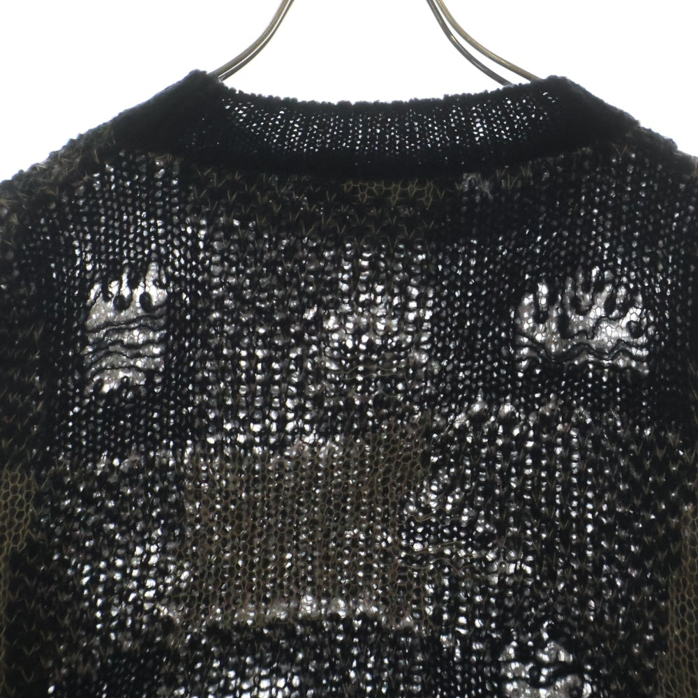 OUR LEGACY(アワーレガシー) 24AW SONAR ROUNDNECK DAMAGE KINT M4243SBD ダメージ クルーネックニットセーター ブラック